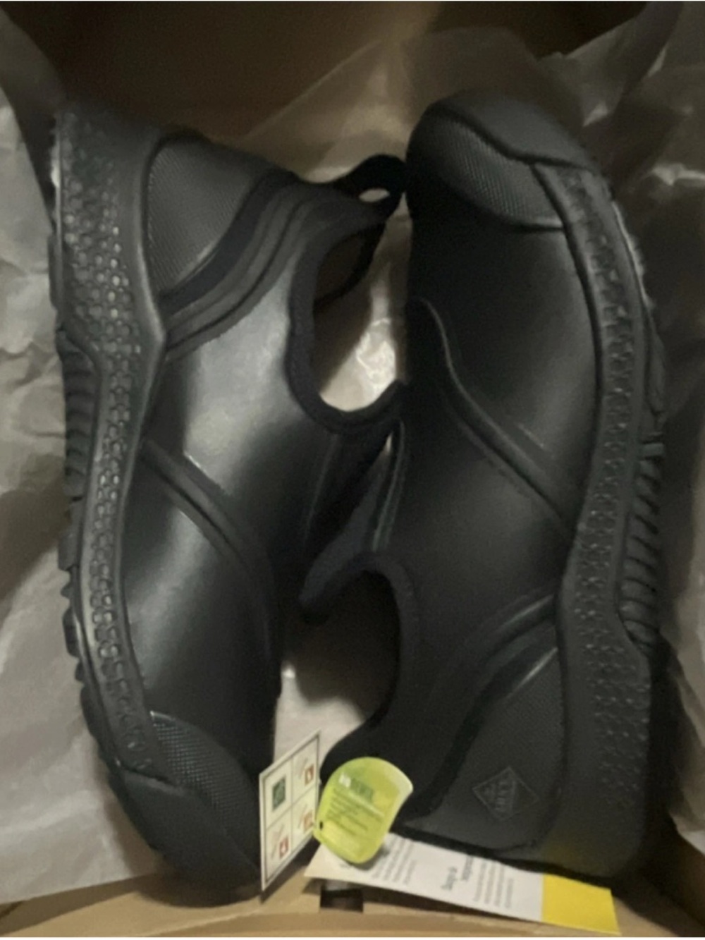 Men's Black Slip-On Boat Shoes